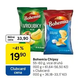 Tesco Bohemia Chipsy nabídka