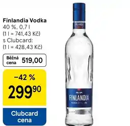 Tesco Finlandia Vodka nabídka