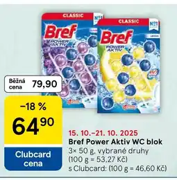 Tesco Bref Power Aktiv WC blok nabídka
