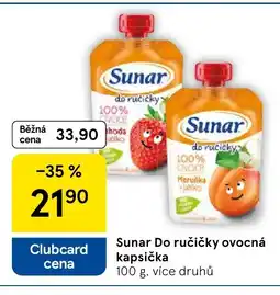 Tesco Sunar Do ručičky ovocná kapsička nabídka