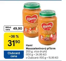 Tesco Hami Masozeleninový příkrm nabídka
