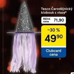 Tesco Tesco Čarodějnický klobouk s vlasy nabídka