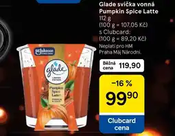 Tesco Glade svíčka vonná Pumpkin Spice Latte nabídka