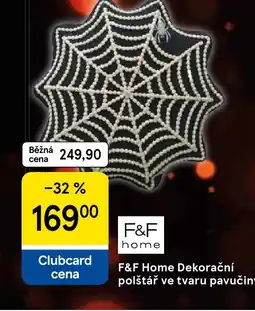Tesco F&F Home Dekorační polštář ve tvaru pavučiny nabídka