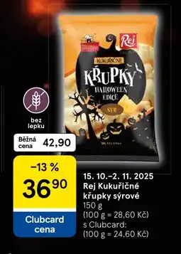 Tesco Rej Kukuřičné křupky sýrové nabídka