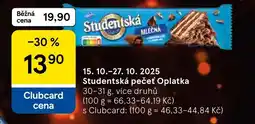 Tesco Studentská pečeť Oplatka nabídka