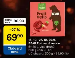 Tesco BEAR Rolované ovoce nabídka