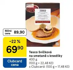 Tesco Tesco Svíčková na smetaně s knedlíky nabídka