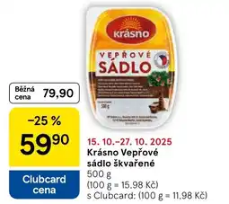 Tesco Krásno Vepřové sádlo škvařené nabídka