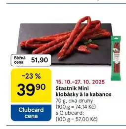 Tesco Stastnik Mini klobásky à la kabanos nabídka
