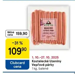 Tesco Kostelecké Uzeniny Vepřové párky nabídka