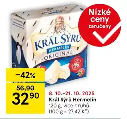 Tesco Král Sýrů Hermelín nabídka