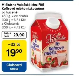 Tesco Mlékárna Valašské Meziříčí Kefírové mléko nízkotučné ochucené nabídka