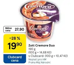 Tesco Zott Cremore Duo nabídka
