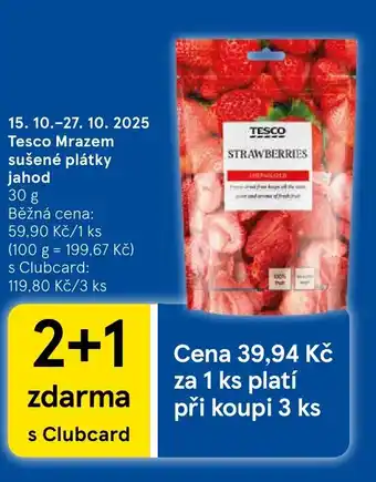 Tesco Tesco Mrazem sušené plátky jahod nabídka