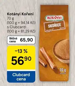 Tesco Kotányi Koření nabídka