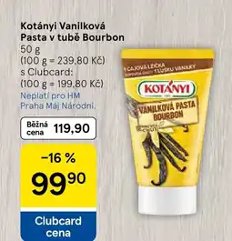 Tesco Kotányi Vanilková Pasta v tubě Bourbon nabídka