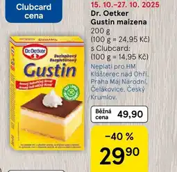 Tesco Dr. Oetker Gustin maizena nabídka