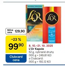 Tesco L'Or Kapsle nabídka