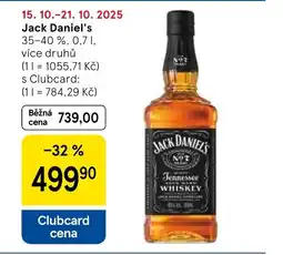 Tesco JACK DANIEL'S nabídka