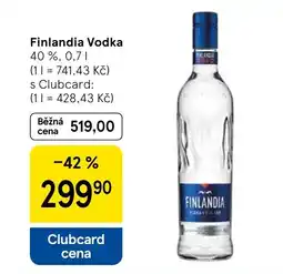 Tesco FINLANDIA Vodka nabídka