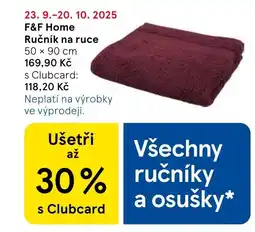 Tesco F&F Home Ručník na ruce nabídka