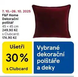 Tesco F&F Home Dekorační polštář nabídka