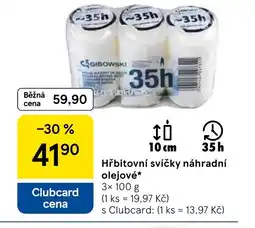 Tesco Hřbitovní svíčky náhradní olejové nabídka