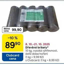 Tesco Dřevěné brikety nabídka