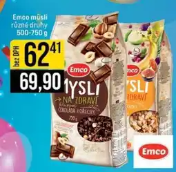 Jip Emco müsli různé druhy nabídka