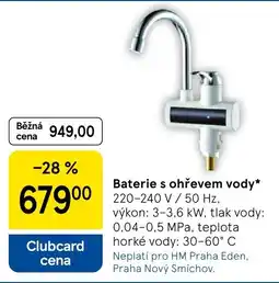 Tesco Baterie s ohřevem vody nabídka