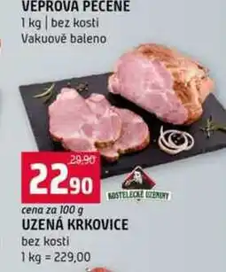 Terno Kostelecké Uzeniny Uzená krkovice bez kosti 1 kg nabídka