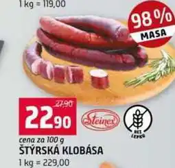 Terno Štýrská klobása 100 g nabídka