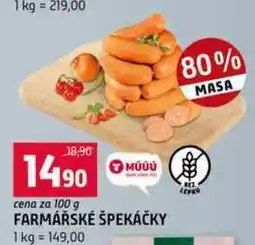 Terno Farmářské špekáčky 100g nabídka