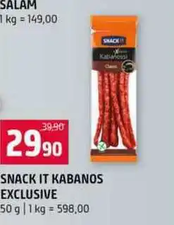 Terno Snack it Kabanos exclusive 50 g nabídka