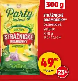 Penny Market Strážnické brambůrky česnekové, solené nabídka