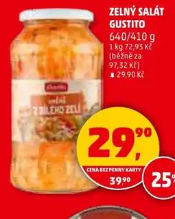 Penny Market Zelný salát gustito nabídka