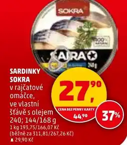 Penny Market Sardinky sokra nabídka