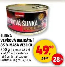 Penny Market Šunka vepřová delikátní 85% masa veseko nabídka