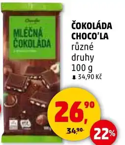 Penny Market Čokoláda choco'la nabídka