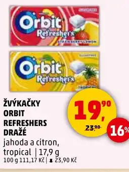 Penny Market Žvýkačky orbit refreshers dražé nabídka