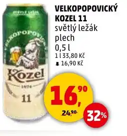 Penny Market Velkopopovický kozel 11 světlý ležák nabídka