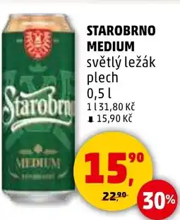 Penny Market Starobrno medium světlý ležák nabídka