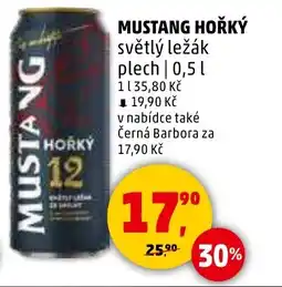 Penny Market Mustang hořký světlý ležák nabídka