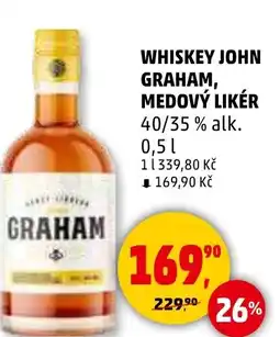 Penny Market Whiskey john graham, medový likér nabídka