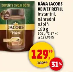 Penny Market Káva jacobs velvet refill nabídka