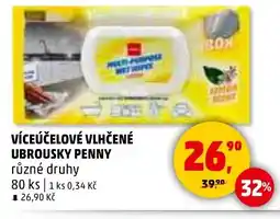 Penny Market Víceúčelové vlhčené ubrousky penny nabídka