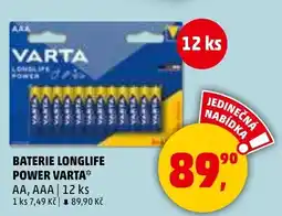 Penny Market Baterie longlife power varta AA, AAA nabídka