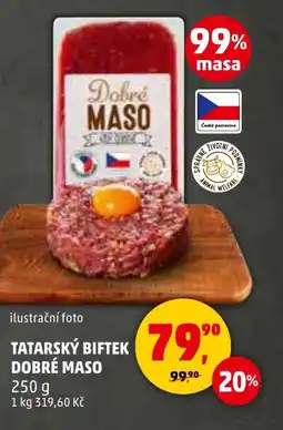 Penny Market Tatarský biftek dobré maso nabídka