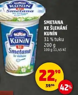 Penny Market Smetana ke šlehání kunín nabídka